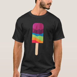 T-shirt Cuisine Motif Crème glacée Lover Ice Pop Rouge Ros