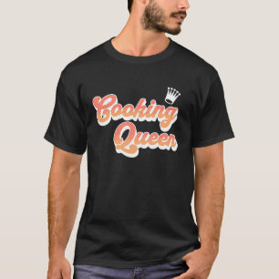 T-shirt Cuisine Queen Rose Coral Texte Couronne Cuisine Cu