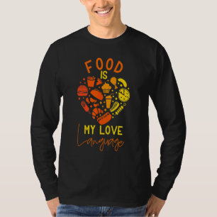 T-shirt Cuisinier Cuisinier Foodie Retro Food Is My Love L