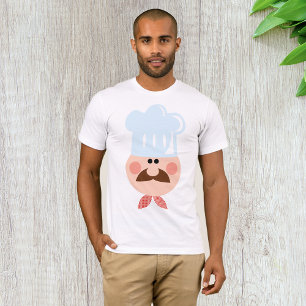 T-shirt Cuisinier Italien avec Moustache et Chapeau