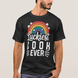 T-shirt Cuisinier le plus chanceux St Patricks Day Arc-en-