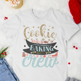 T-shirt Cuisinière Cuisine Écran Noël Famille de Noël