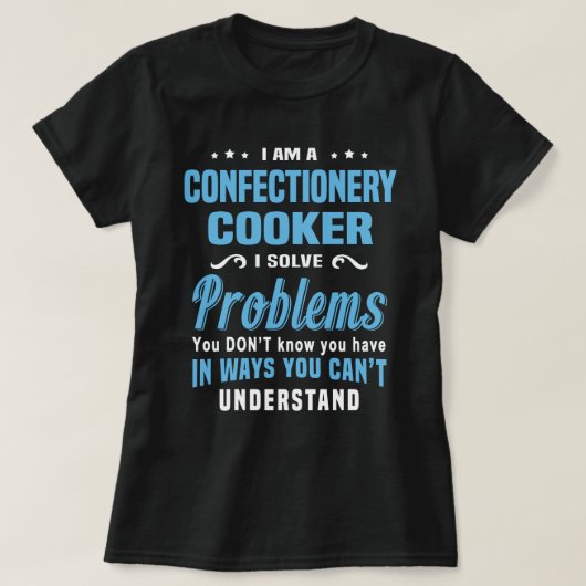T-shirt Cuisinière de confiserie (Design devant)