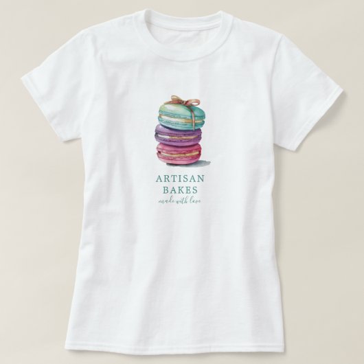 T-shirt Cuisiniers d'aquarelle luxuriante Dessert Baker Ch (Design devant)