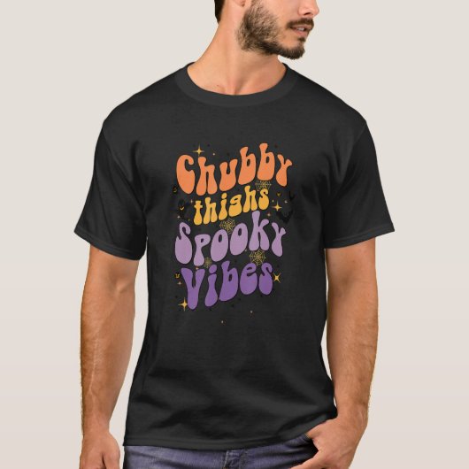 T-shirt Cuisse De Chubby Et Vibes Éffrayantes Joyeux Hallo (Devant)