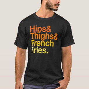 T-shirt Cuisse De Hauteur Et Fries Français Restauration R