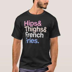 T-shirt Cuisse De Hauteur Et Fries Français Restauration R