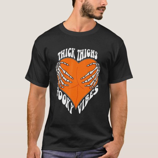 T-shirt Cuisse épaisse Vibes Éffrayantes Coeur Squelette M (Devant)