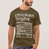 T-shirt cuisses de poulet étiquette de la valeur nutritive (Devant)
