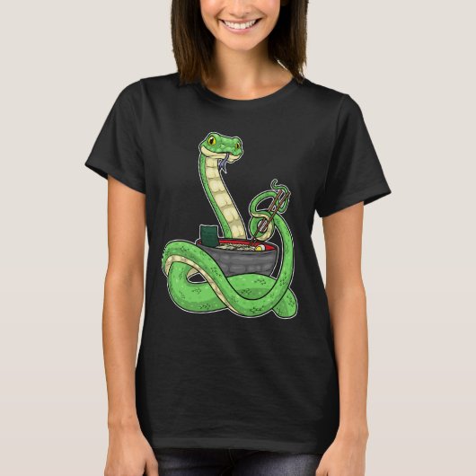 T-shirt Cuisson de ramen par Snake Cook (Devant)