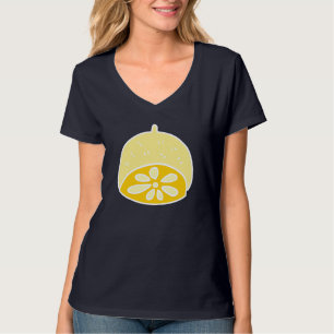 T-shirt Cuisson Jaune Alimentation Citron Fruit Dessin Kaw
