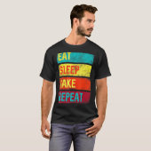 T-shirt Cuisson Manger Dormir Cuisson Répéter (Devant entier)