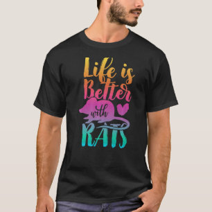 T-shirt Cuit avec Rats Aquarelle Cute rat