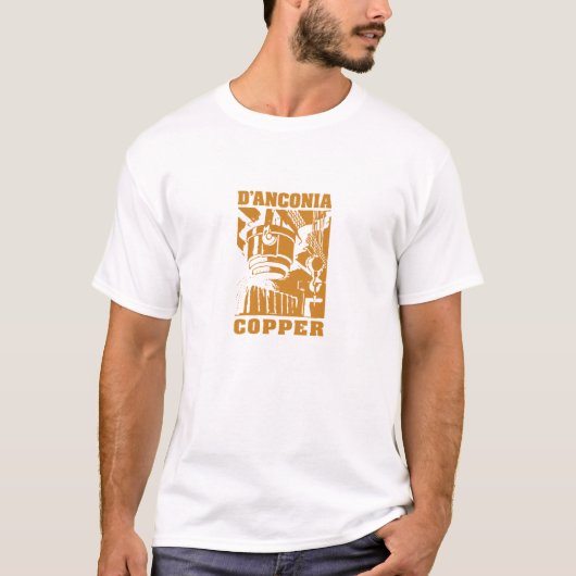 T-shirt cuivre de d'Anconia/logo blanc (Devant)