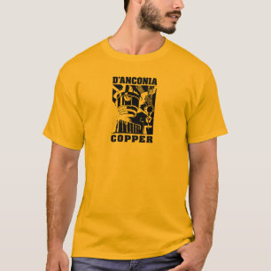 T-shirt cuivre de d'Anconia/logo noir