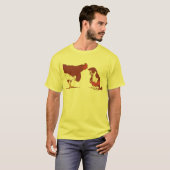 T-shirt Culottes de poulet et de chat (Devant entier)