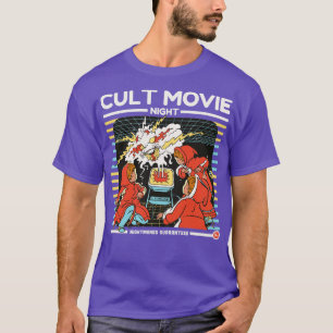 T-shirt Cult Night Drôle Retro Illustration Occulte Effray