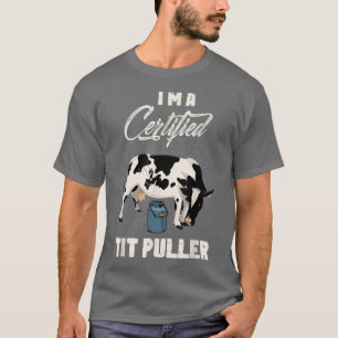 T-shirt Cultivateur certifié Tit Cultivateur de vache Amat