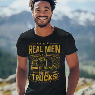 T-shirt Culture de conduite de camion audacieuse en or