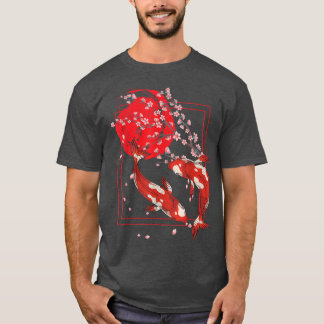 T-shirt Culture japonaise Fleur de cerisier Sakura Poisson