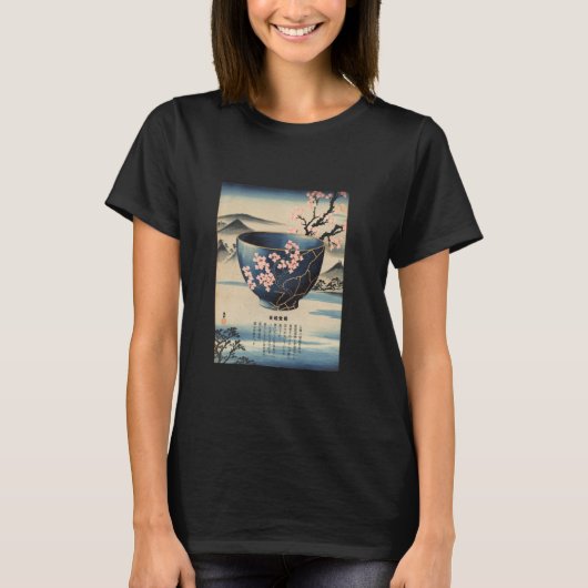T-shirt Culture japonaise Potterie Kintsugi Réparer Pot Or (Devant)