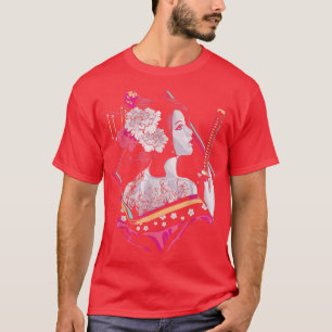 T-shirt Culture japonaise Samurai Cherry Blossom Sakura Ge