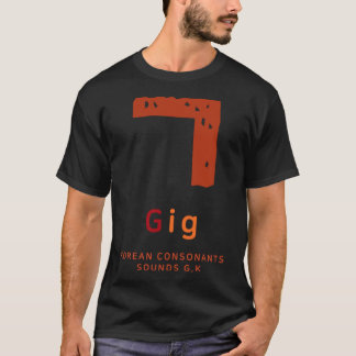 T-shirt Culture K alphabet coréen Hangul Consonant 26