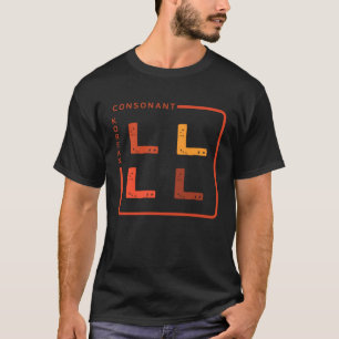 T-shirt Culture K alphabet coréen Hangul Consonant 5