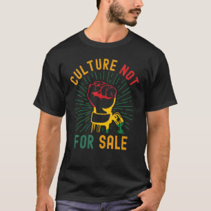 T-shirt Culture Non À Vendre Fière Poing Africain Aweso