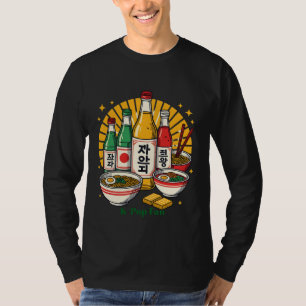 T-shirt Culture Pop Coréenne Impression sur Poitrine