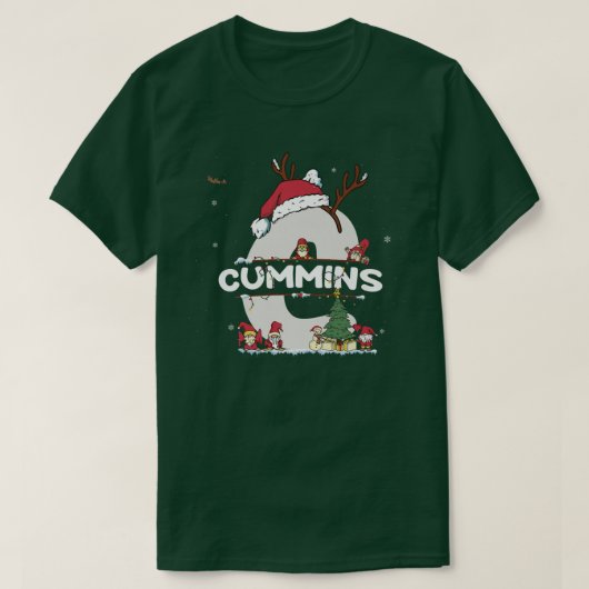 T-shirt Cummins Christmasw Cummins Name for funny Xmas  (Design devant)