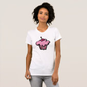 T-shirt cupcake à pois rose (Devant entier)