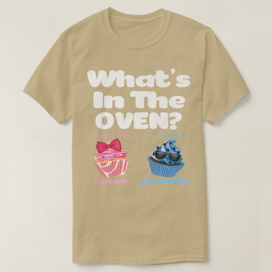T-shirt Cupcake and Muffin Pink or Blue Funny Gender Revea (Design devant)