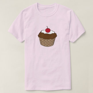T-shirt Cupcake au Chocolat avec une Cerise