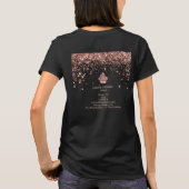 T-shirt Cupcake Bakery Pastry Chef Glitter Drips Rose Gold (Dos)