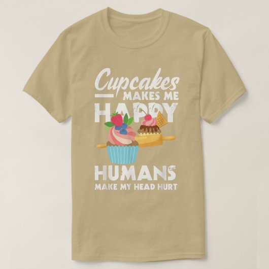 T-shirt Cupcake Baking Lover Funny Cupcake 1358 (Design devant)