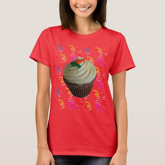 T-shirt Cupcake de carottes avec Confetti (Devant)