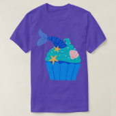 T-shirt Cupcake de sirène bleu et vert (Design devant)