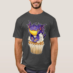 T-shirt Cupcake dragon citron lavande escarpé
