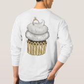 T-shirt Cupcake Fiançailles doux (Dos)