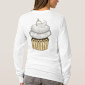 T-shirt Cupcake Fiançailles doux (Dos)