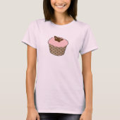T-shirt Cupcake glacé rose fraise (Devant)