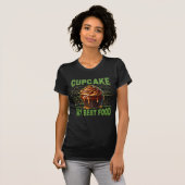 T-shirt cupcake ma meilleure nourriture (Devant entier)