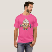 T-shirt Cupcake Poids Barbell Workout Peser (Devant entier)