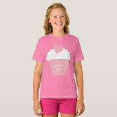 T-shirt Cupcake rose (Devant entier)