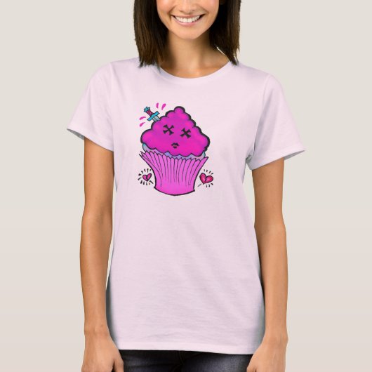 T-shirt Cupcake Zombie Mignon Mort (Devant)