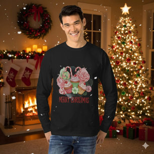 T-shirt Cupcakes de Noël et bonbons Joyeux Noël
