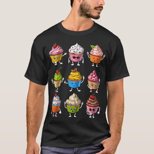 T-shirt Cupcakes drôles (Devant)