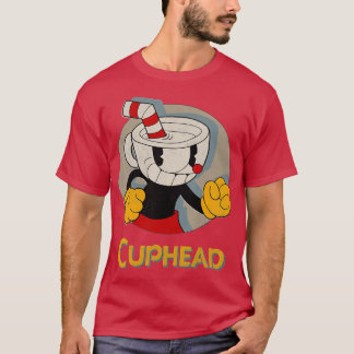 T-shirt Cuphead Circle Shadow Profile Vintage family