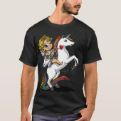 T-shirt Cupid équitation Unicorn Valentines Jour couple (Devant)
